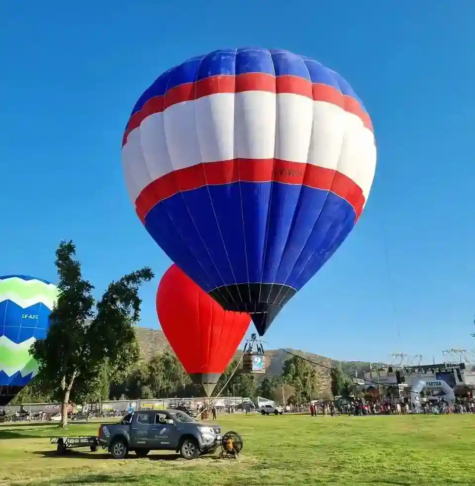 Globo aerostático en evento privado